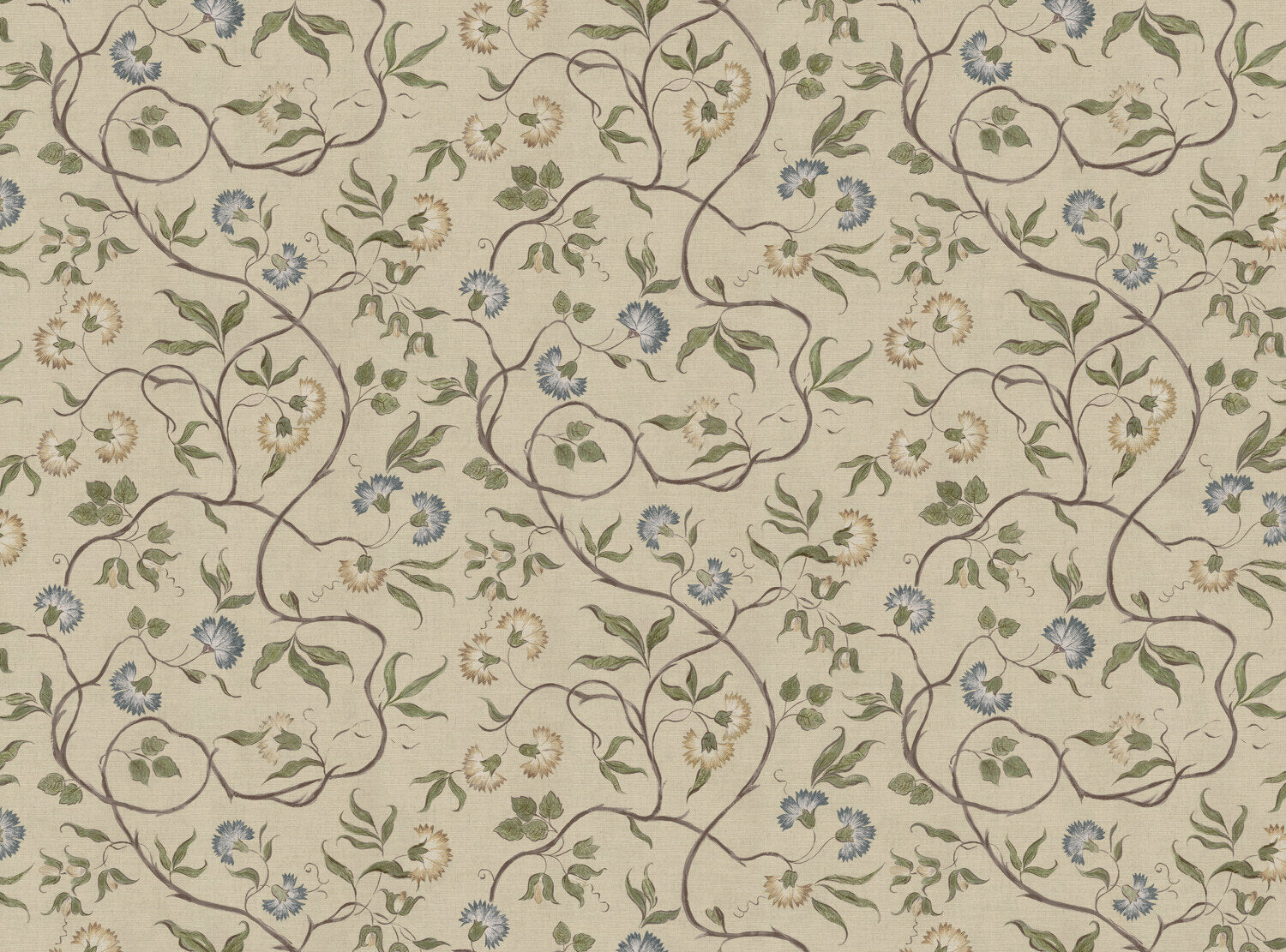 CW: Blue and green soft green ground | BASE: Mercia Linen
