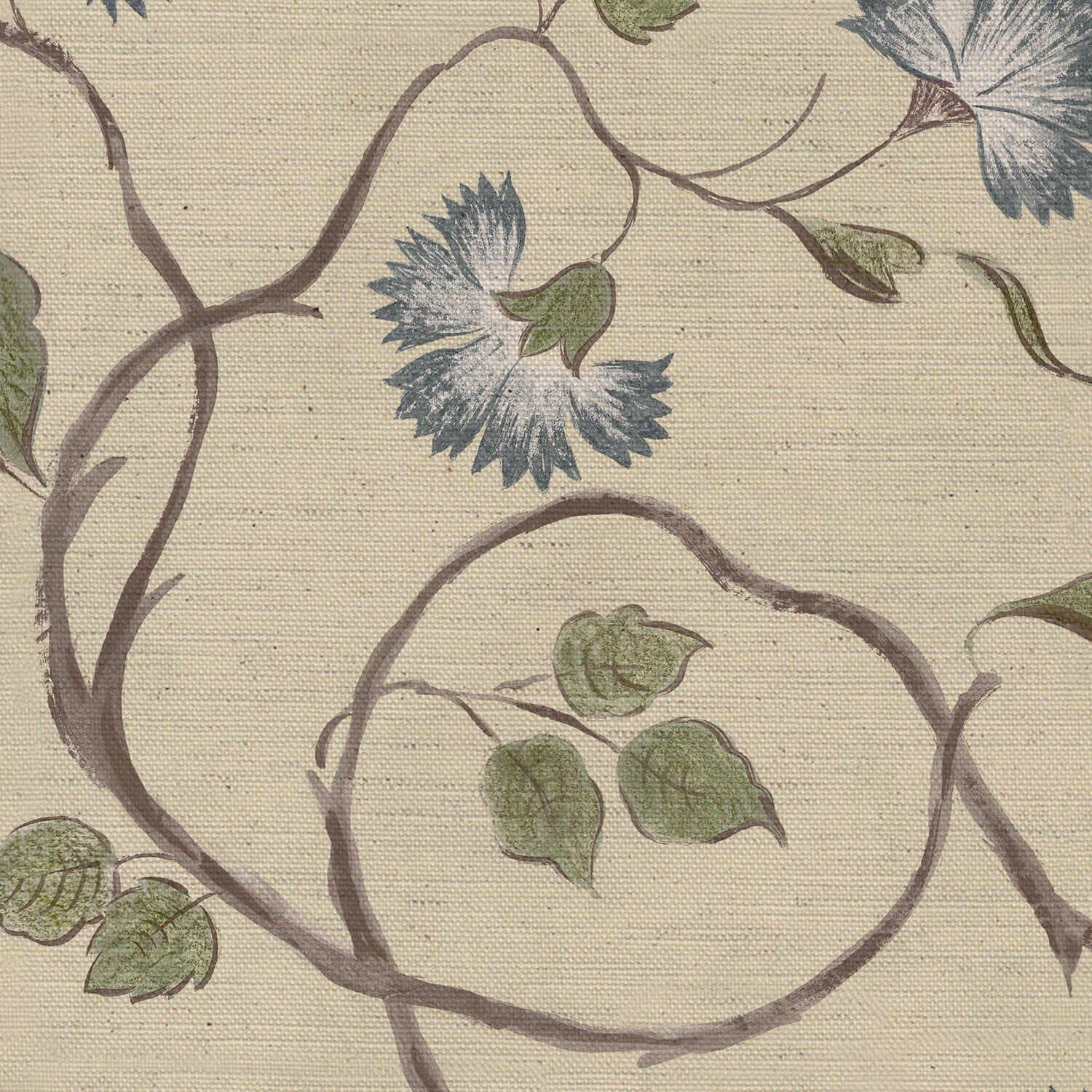CW: Blue and green soft green ground | BASE: Natural Luxury Linen | HERO
