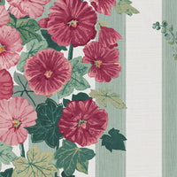 Gold red and pink on green stripe