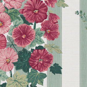 Gold red and pink on green stripe