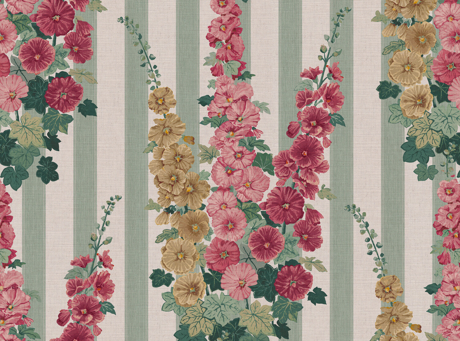 Hollyhock Stripe Fabric