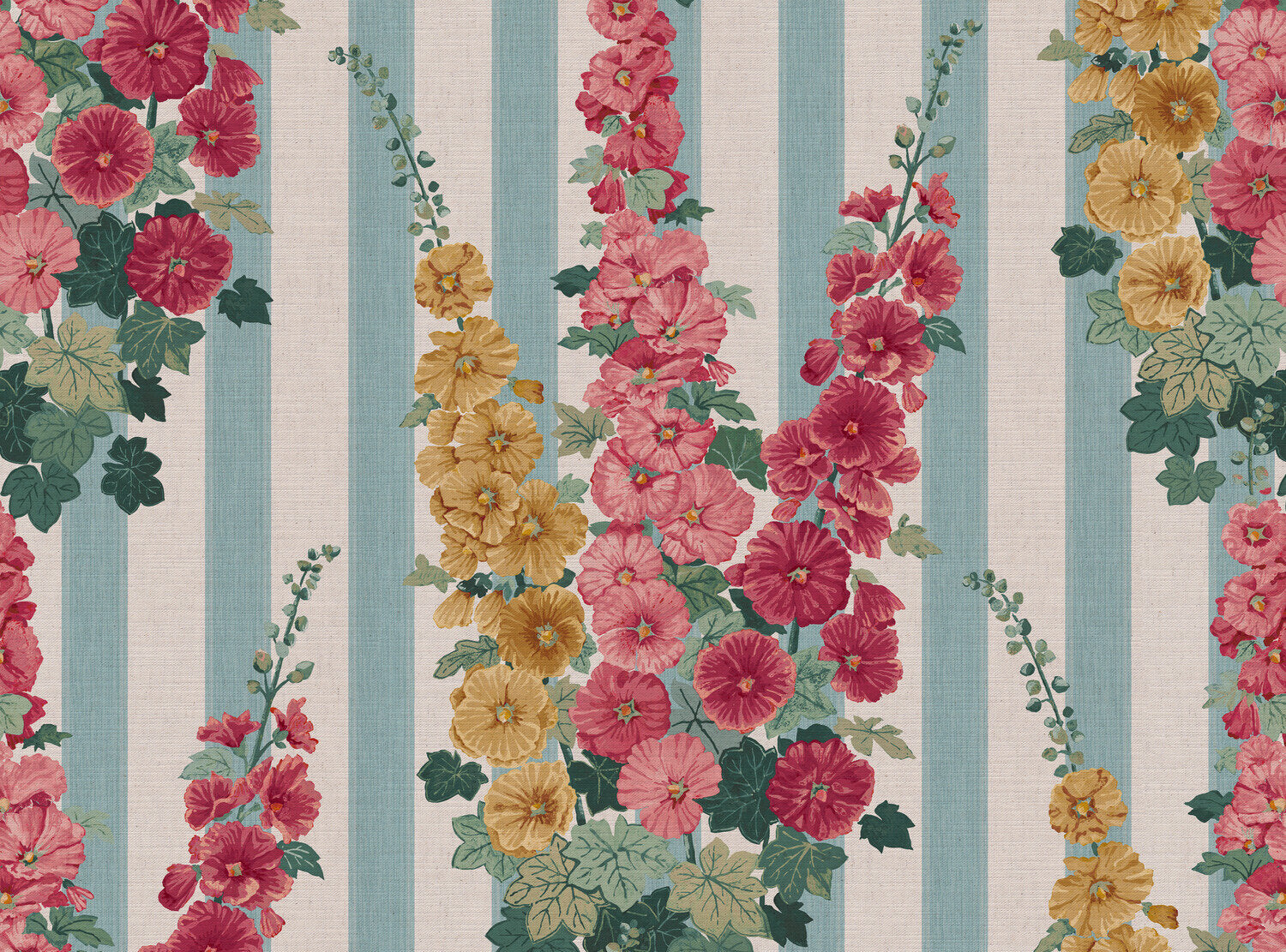 Hollyhock Stripe Fabric