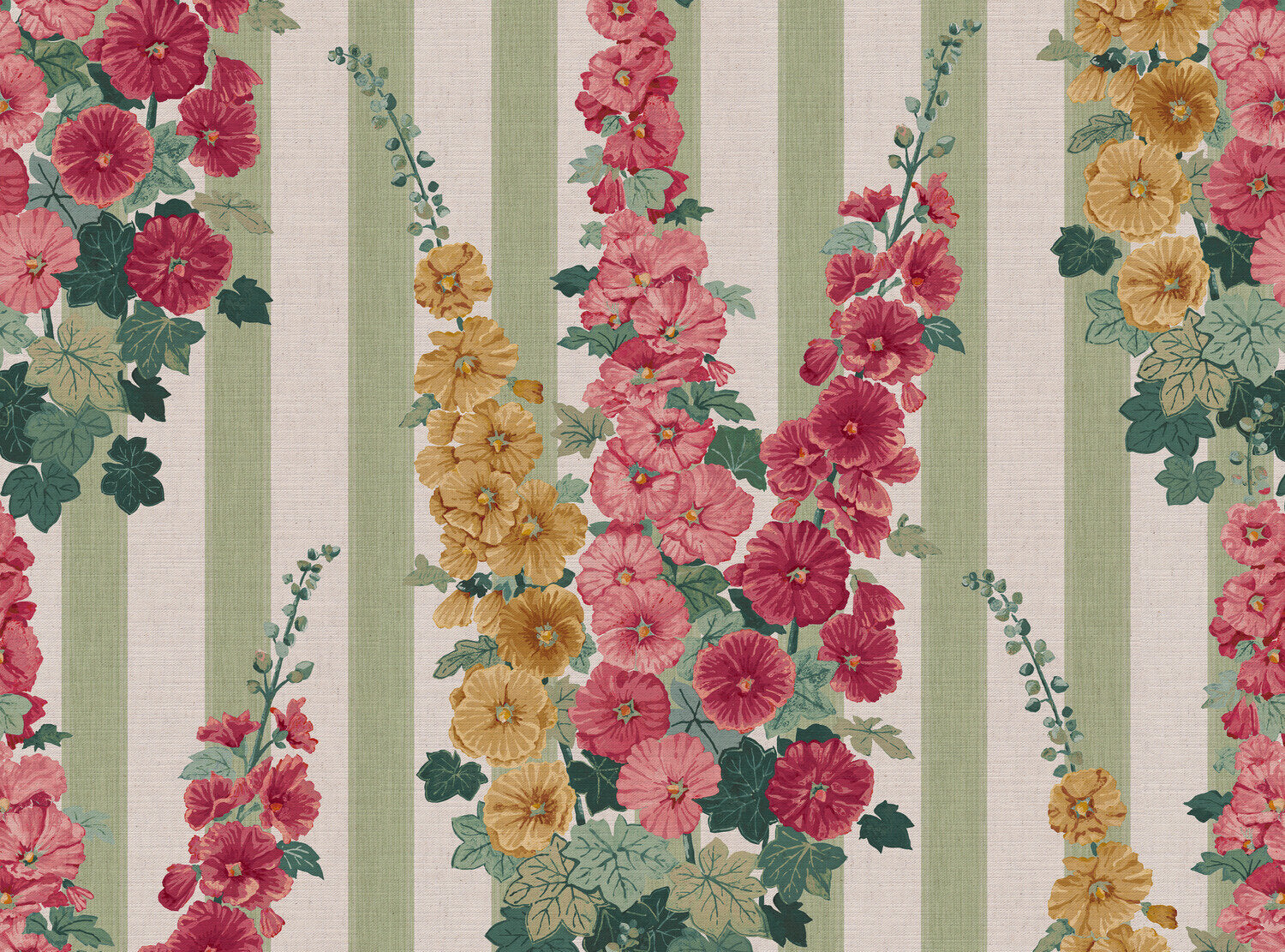 Hollyhock Stripe Fabric
