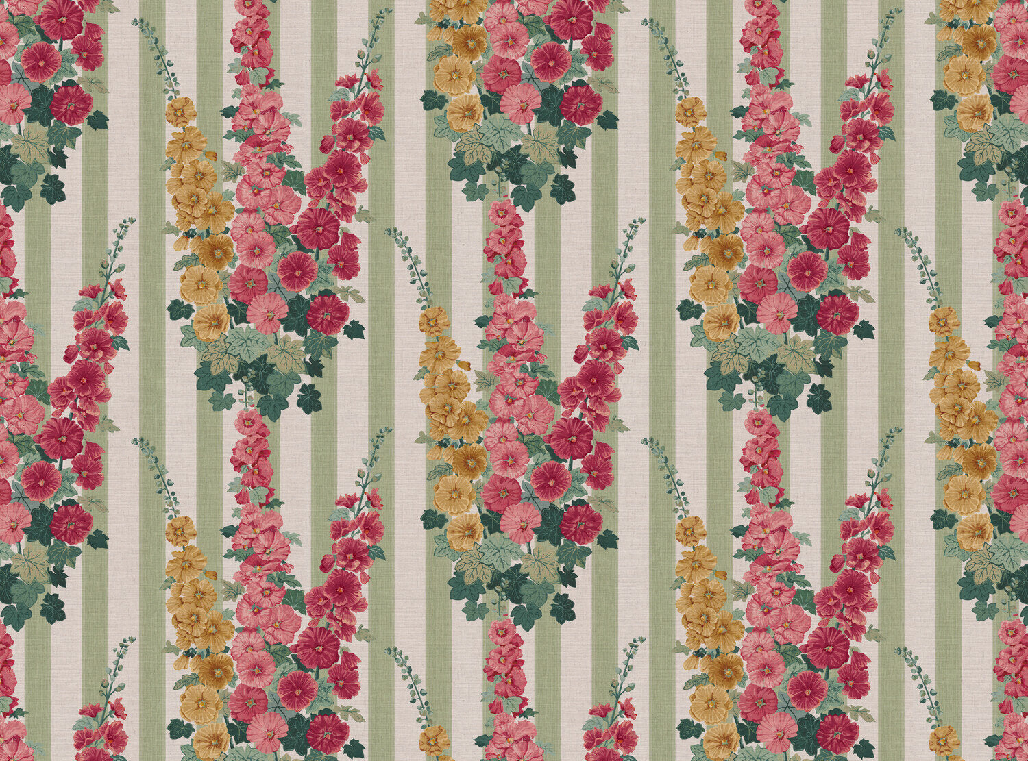 Hollyhock Stripe Fabric