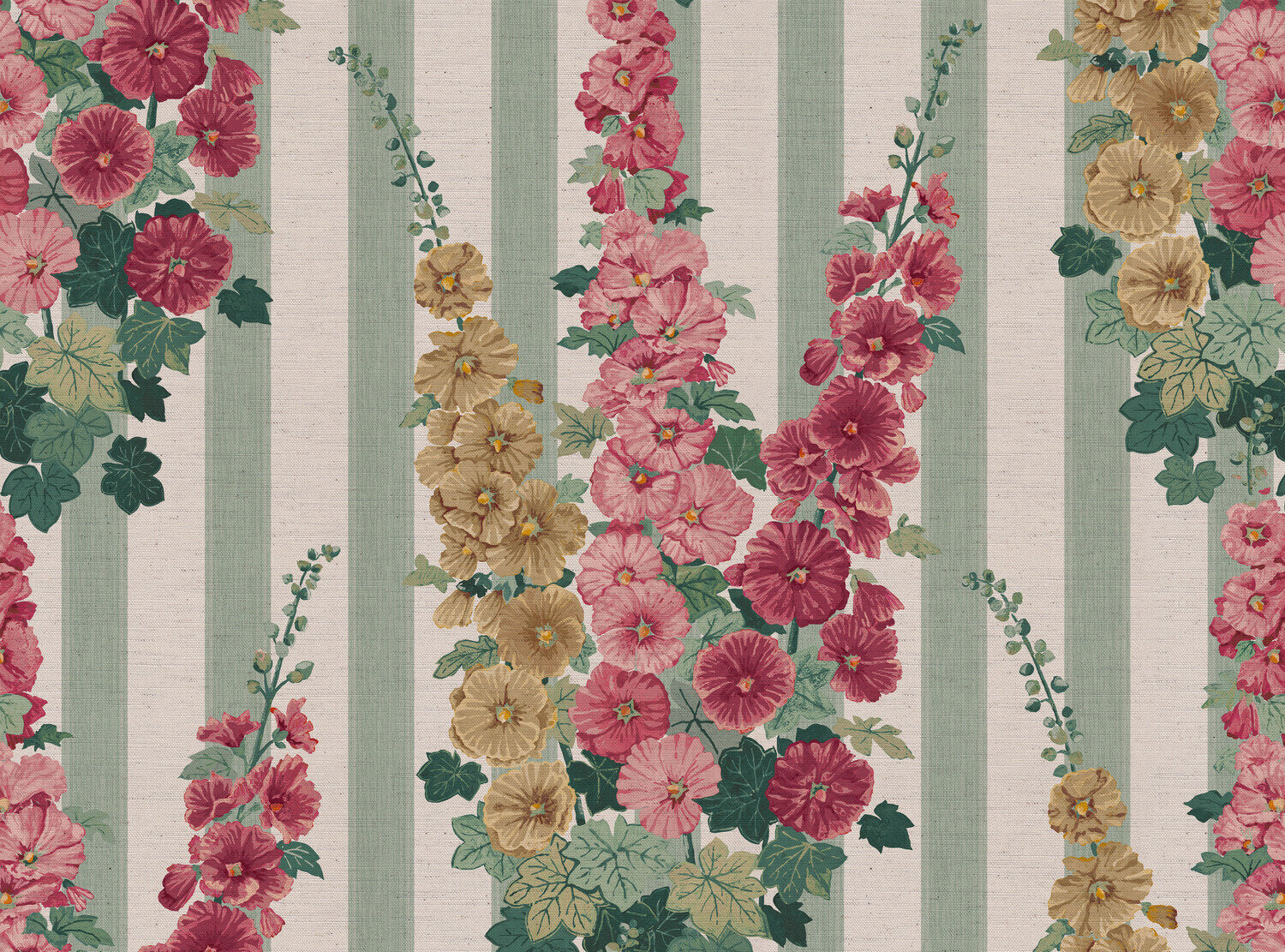 Hollyhock Stripe Fabric