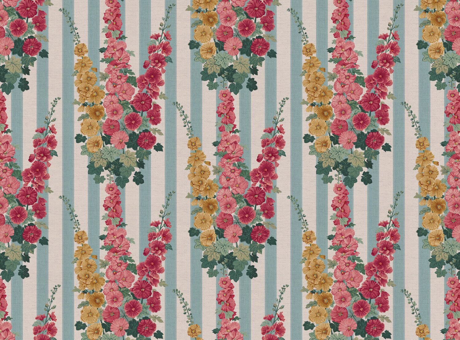 Hollyhock Stripe Fabric