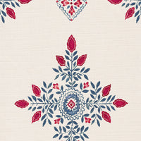 Pinky red and grey blue