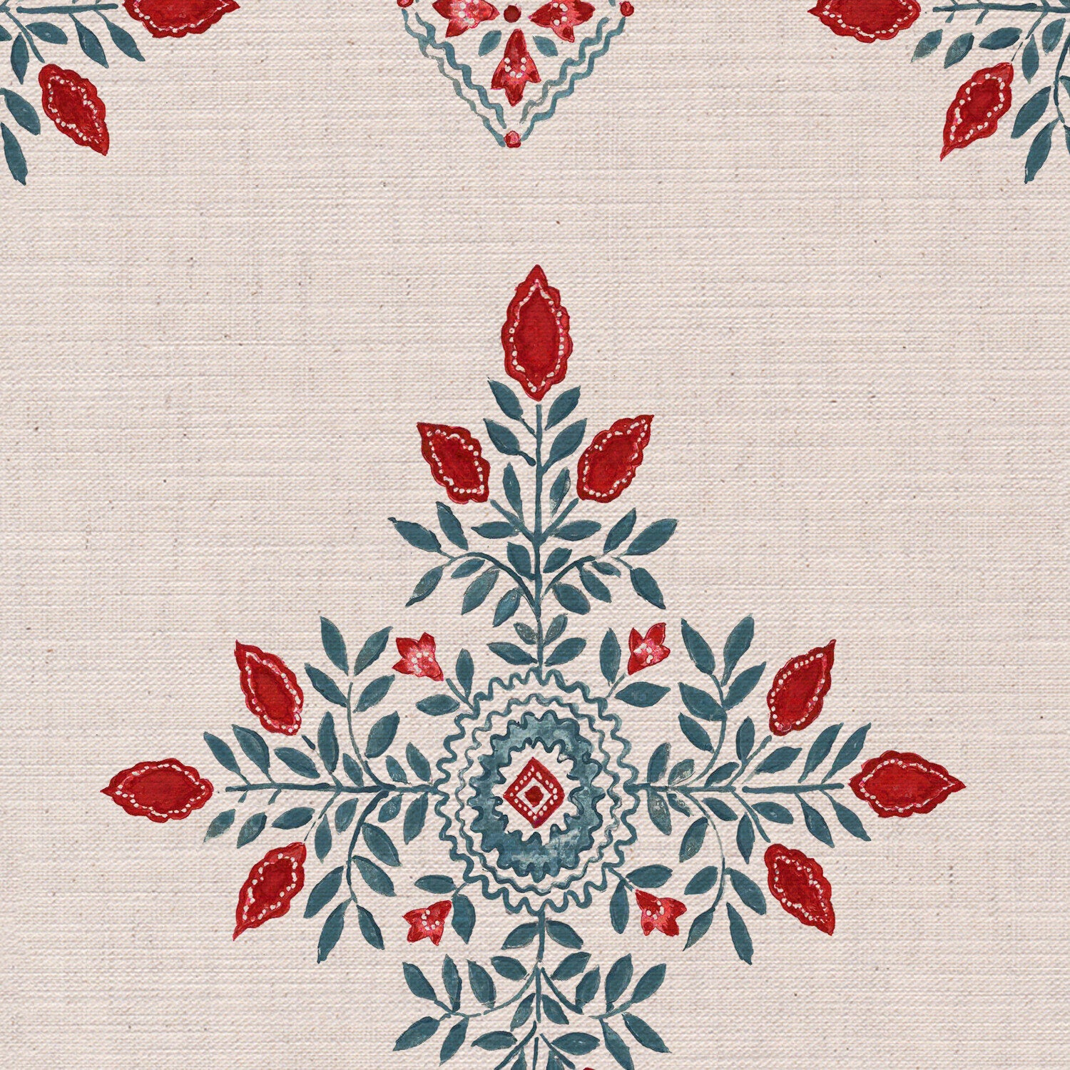 CW: Warm red and grey blue | BASE: Mercia Linen | HERO