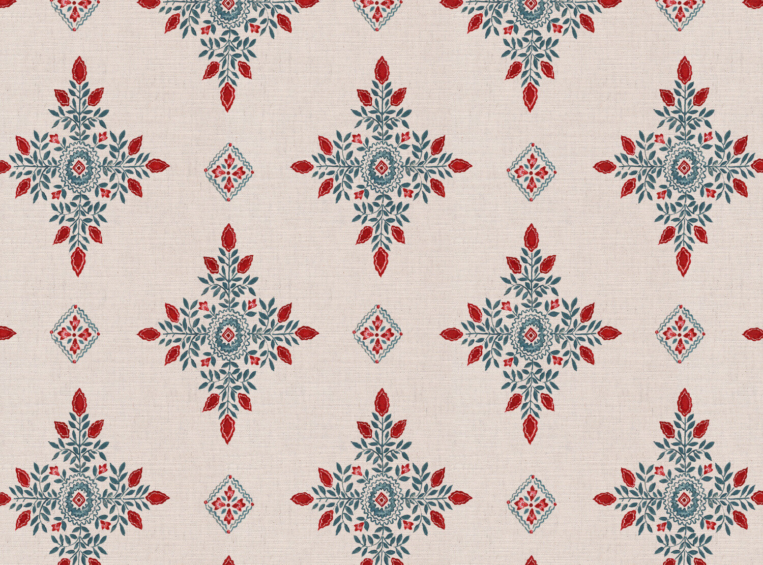 CW: Warm red and grey blue | BASE: Mercia Linen