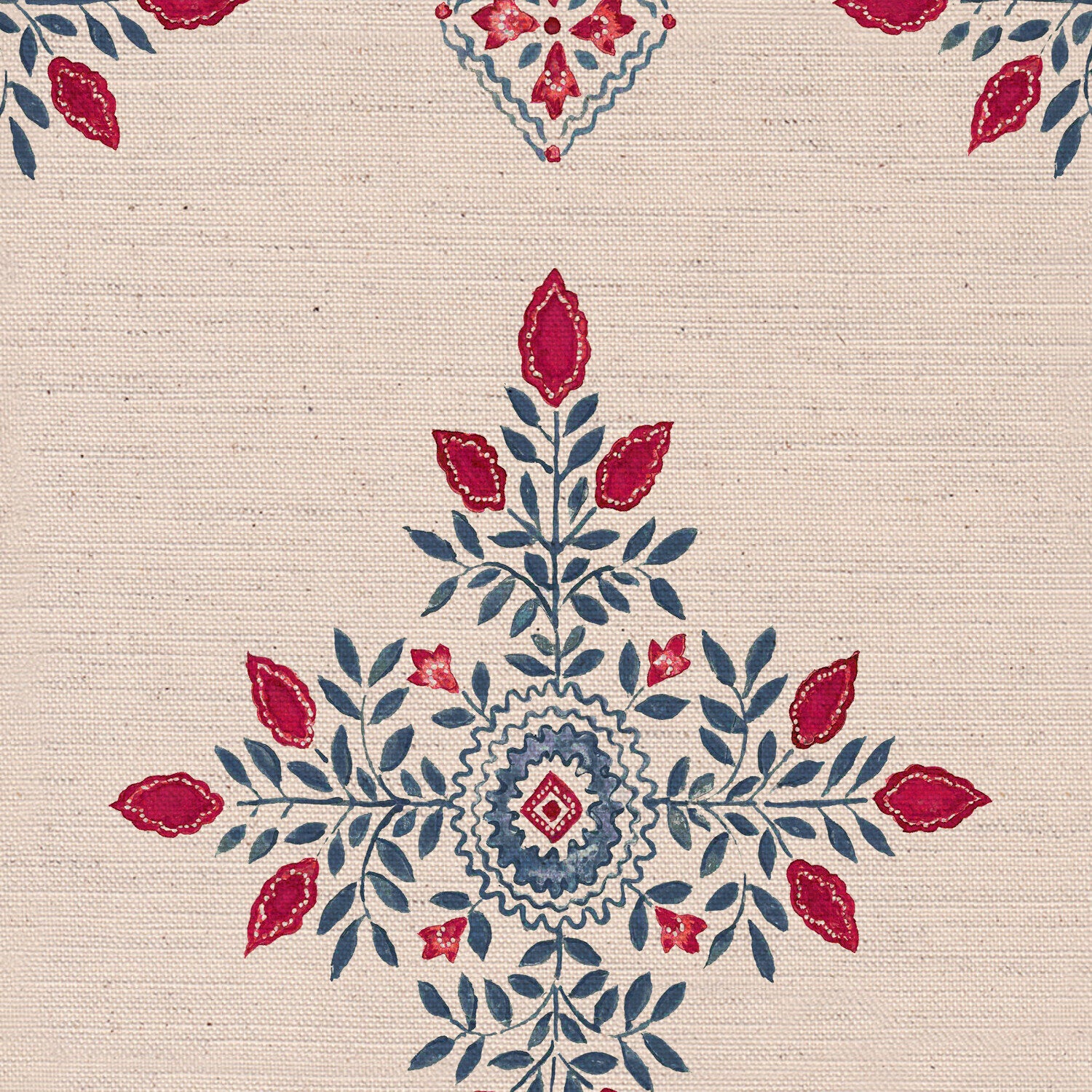 CW: Pinky red and grey blue | BASE: Natural Luxury Linen | HERO