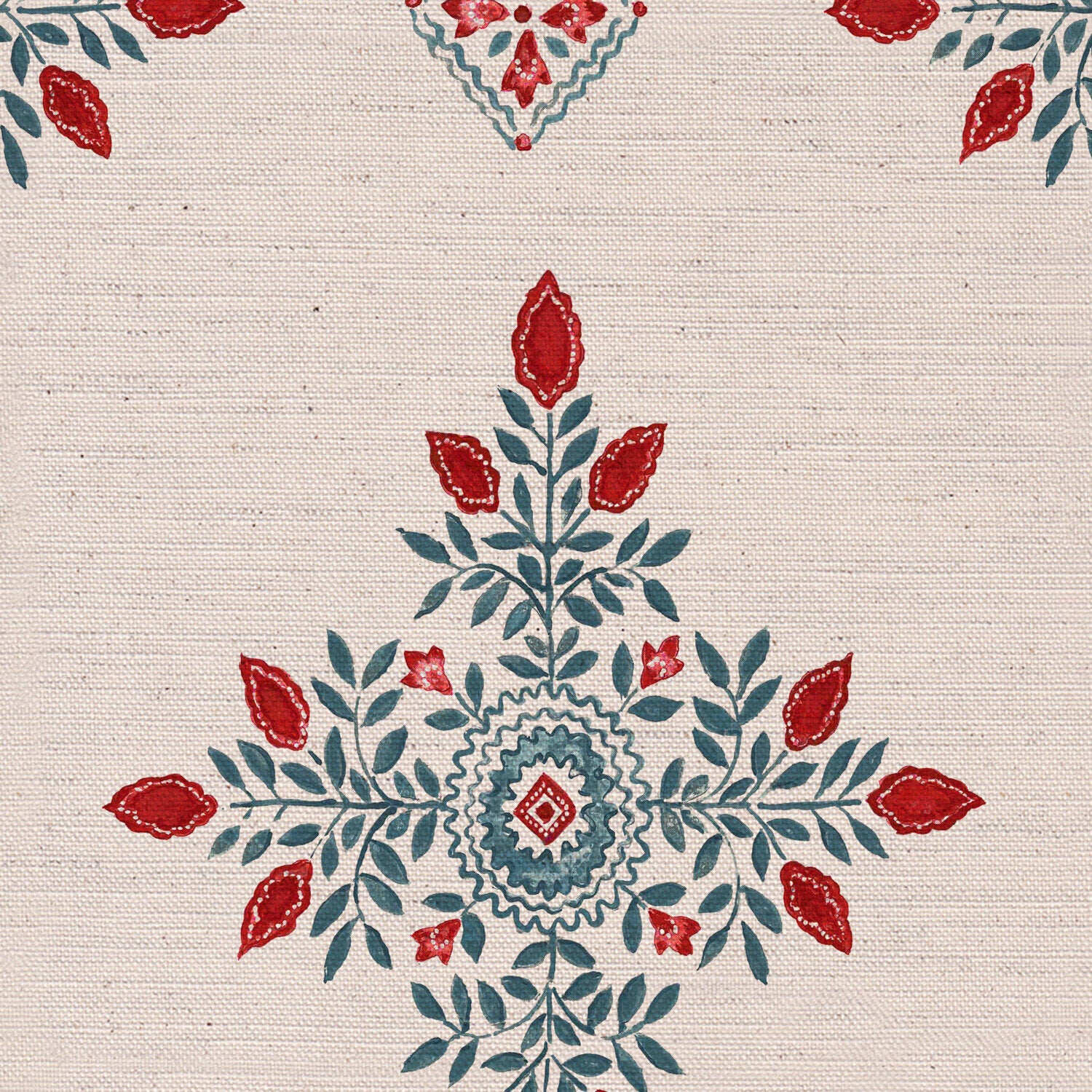 CW: Warm red and grey blue | BASE: Natural Luxury Linen | HERO