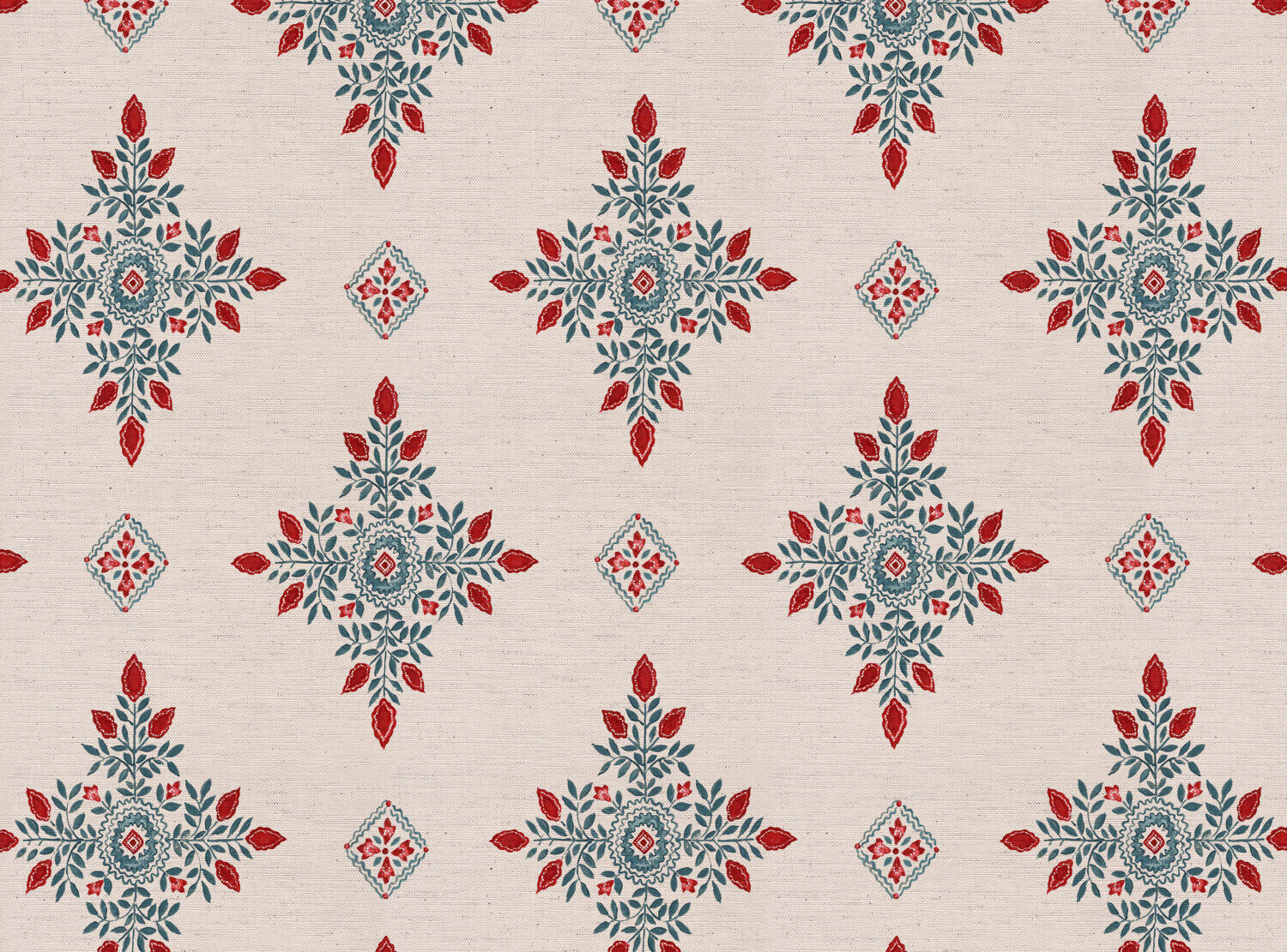 CW: Warm red and grey blue | BASE: Natural Luxury Linen