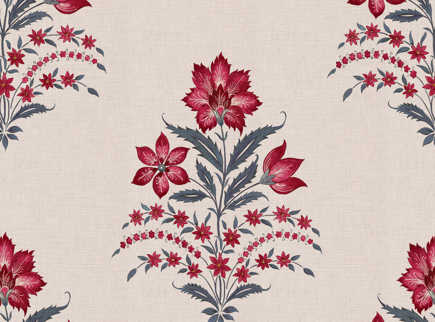 CW: Pinky red and grey blue | BASE: Mercia Linen