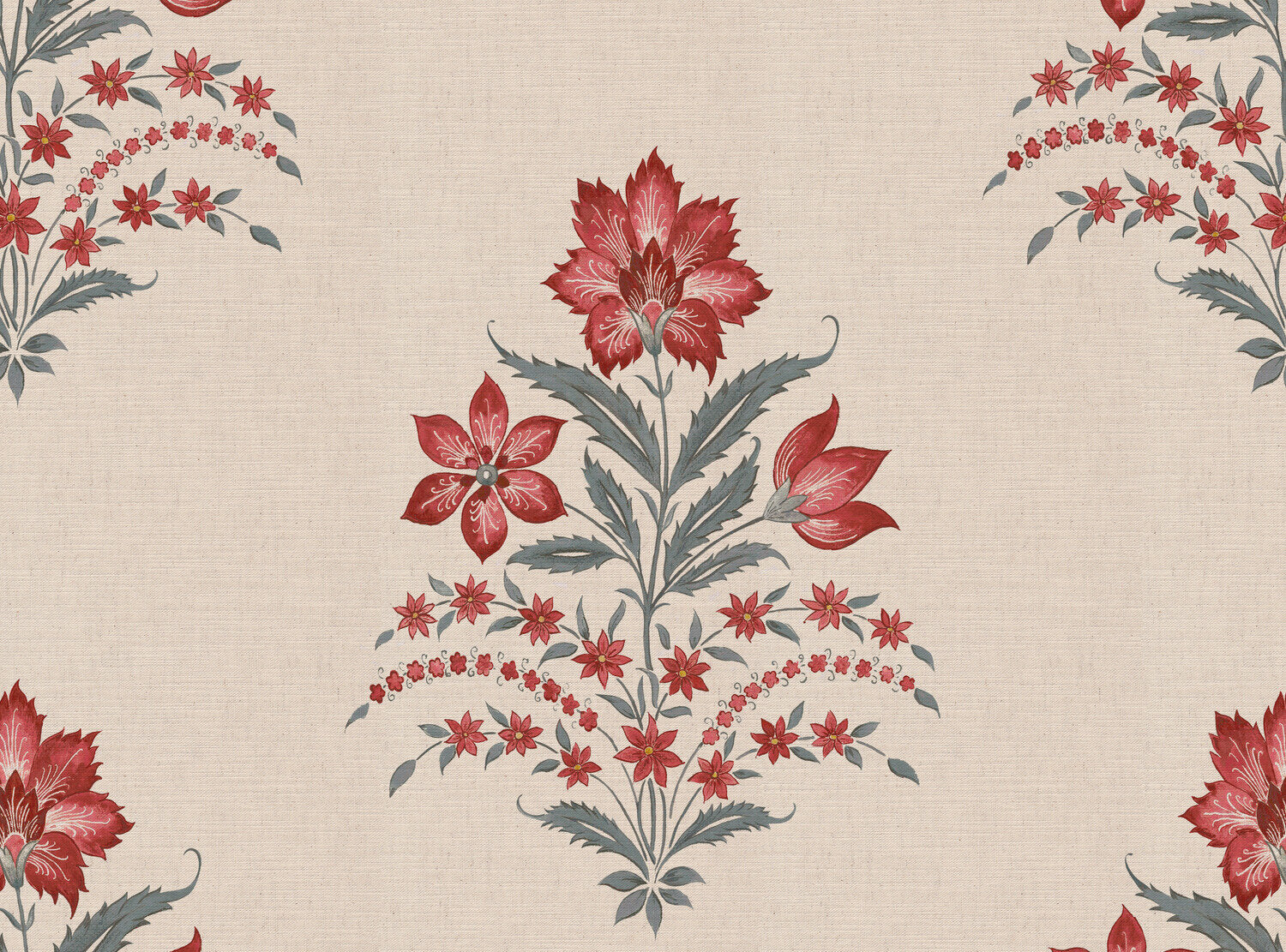 CW: Coral and grey blue | BASE: Mercia Linen