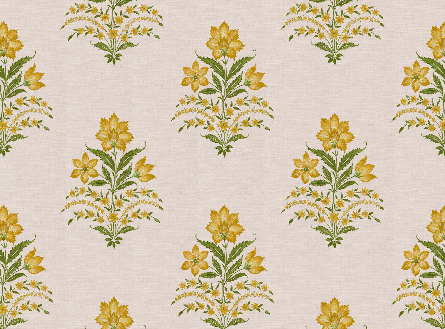 CW: Yellow and green white ground | BASE: Mercia Linen