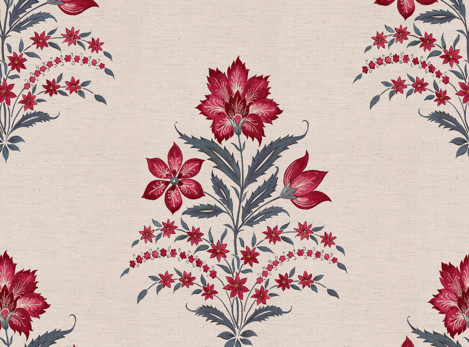 CW: Pinky red and grey blue | BASE: Natural Luxury Linen