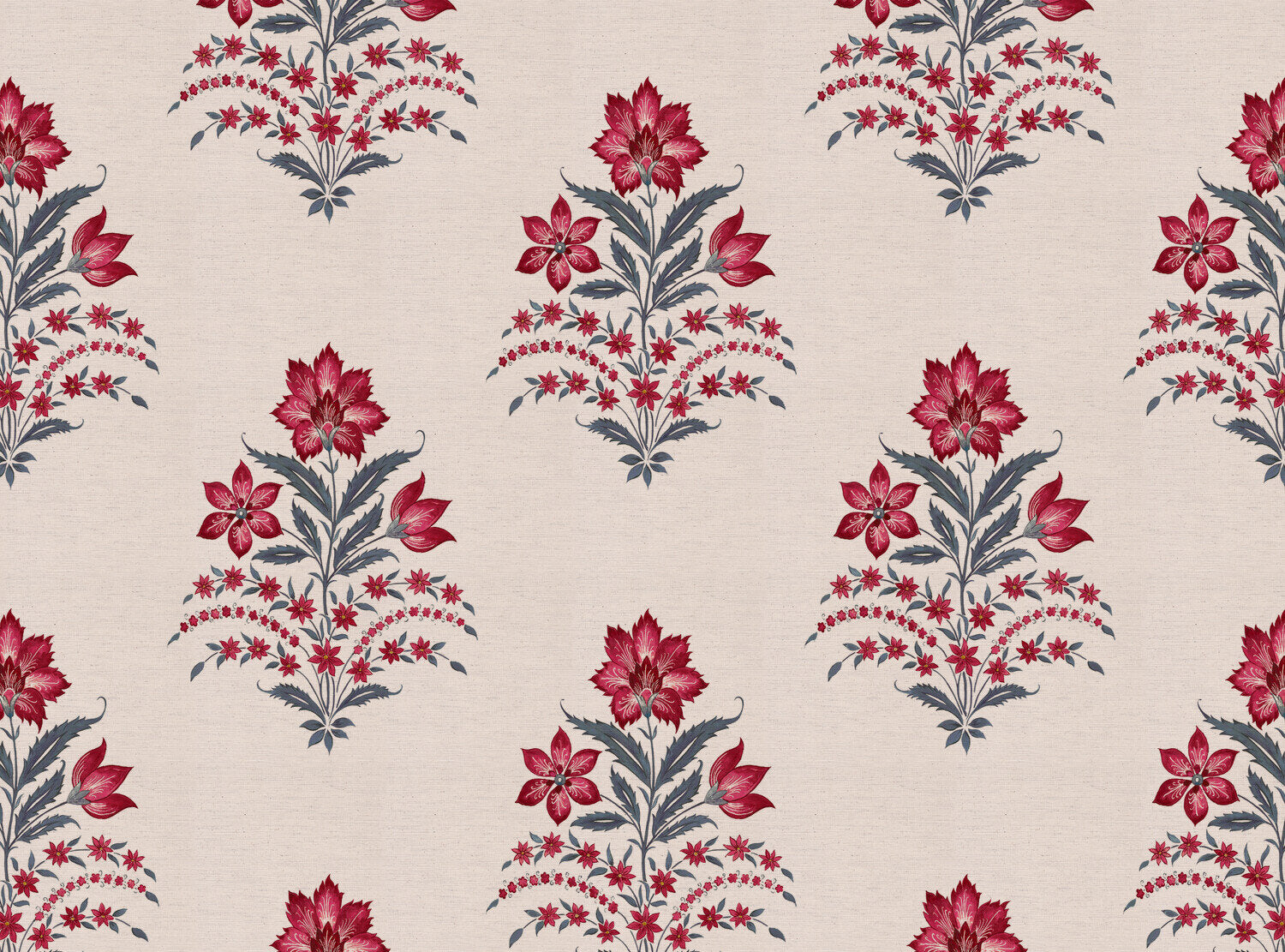 CW: Pinky red and grey blue | BASE: Natural Luxury Linen