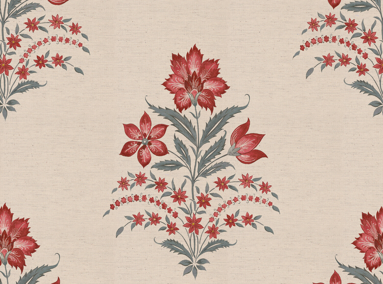 CW: Coral and grey blue | BASE: Natural Luxury Linen