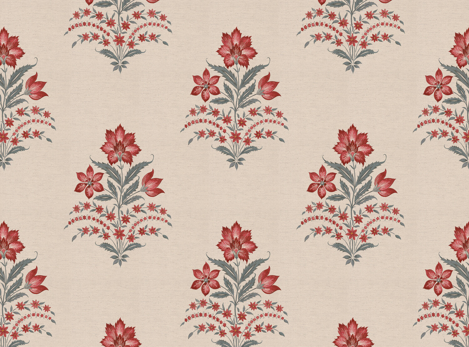 CW: Coral and grey blue | BASE: Natural Luxury Linen