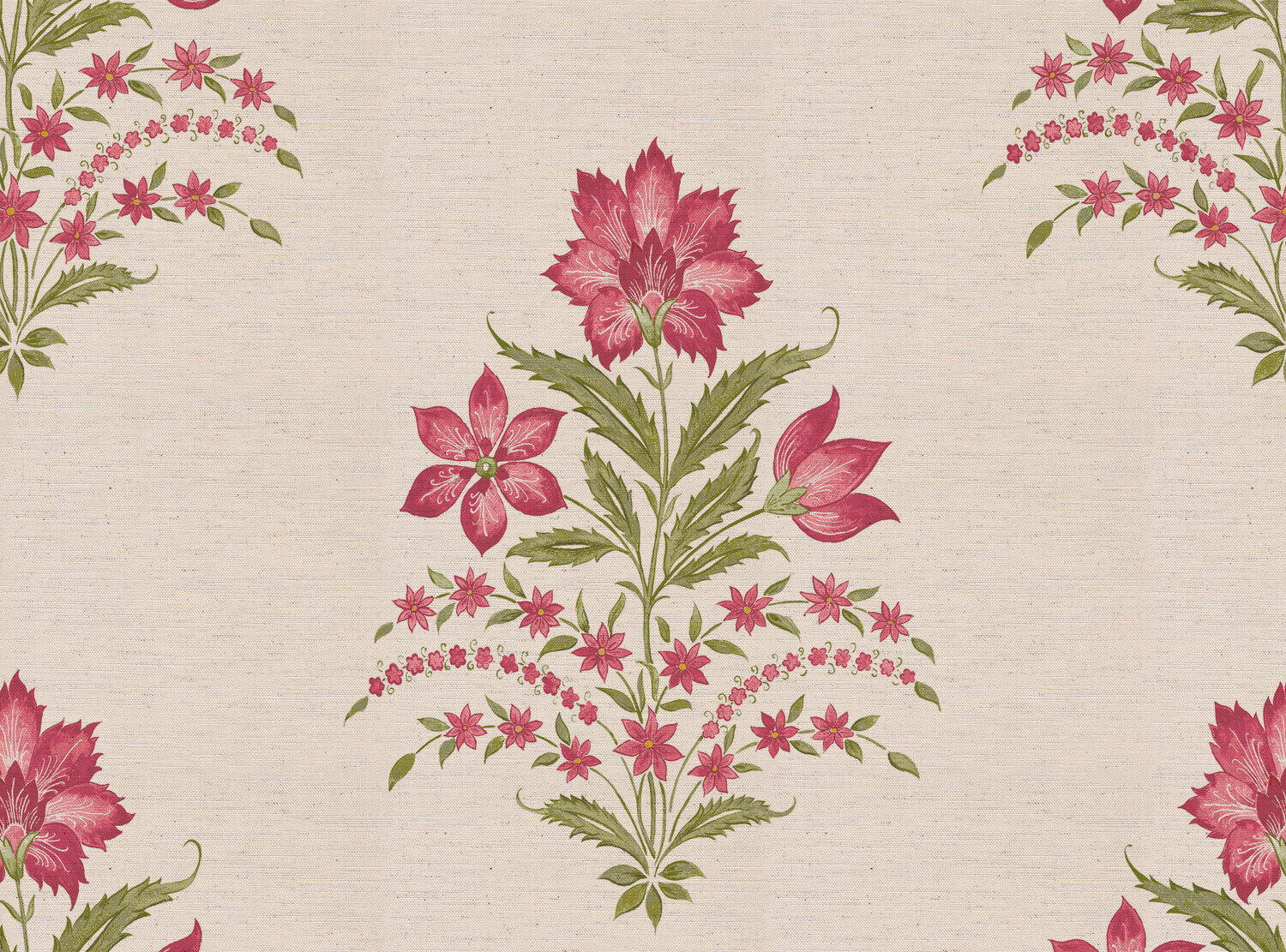 CW: Pink rouge and green | BASE: Natural Luxury Linen