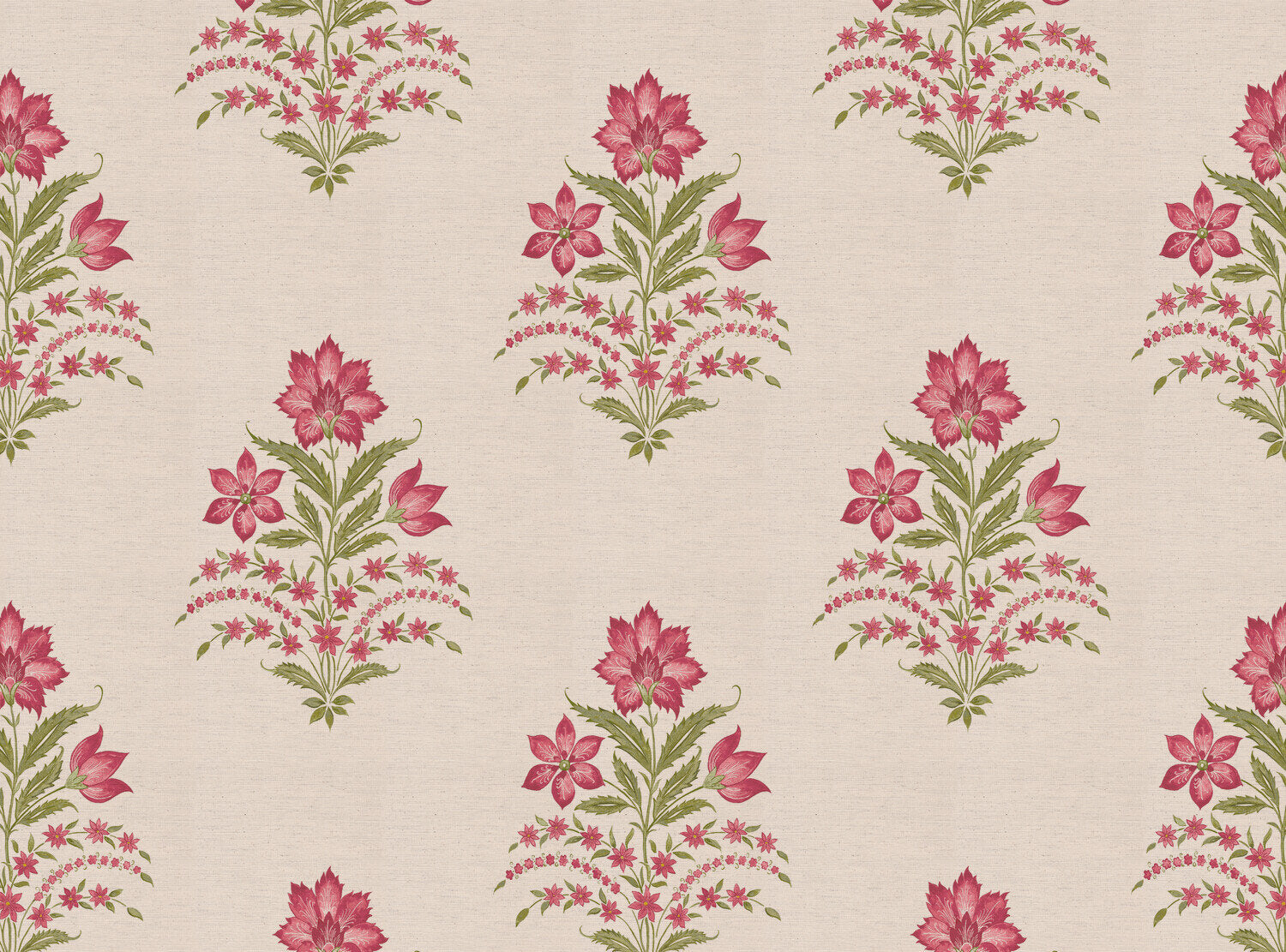 CW: Pink rouge and green | BASE: Natural Luxury Linen