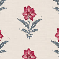 Warm red and grey blue