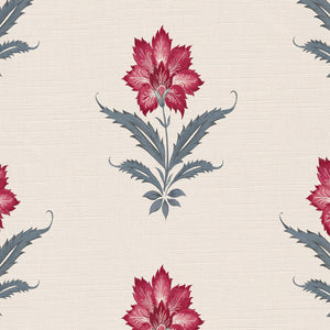 Warm red and grey blue