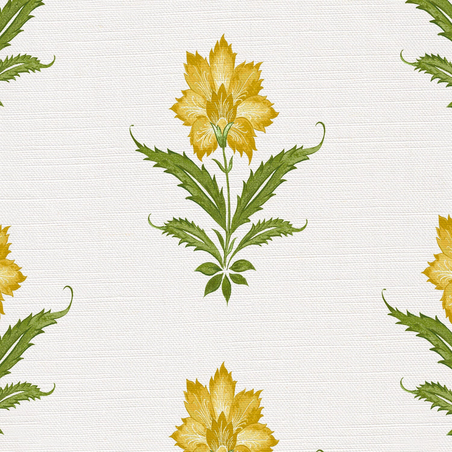 CW: Yellow and green white ground | BASE: Luxury Linen | HERO