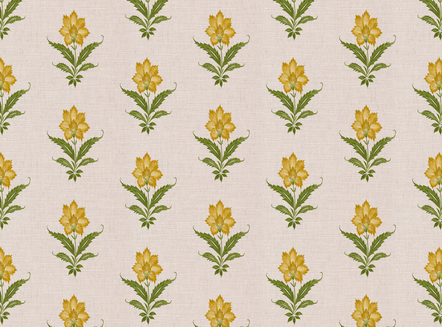 CW: Yellow and green white ground | BASE: Mercia Linen