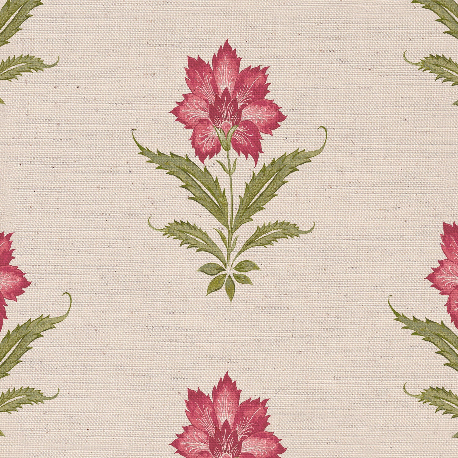 CW: Pink rouge and green | BASE: Natural Luxury Linen | HERO
