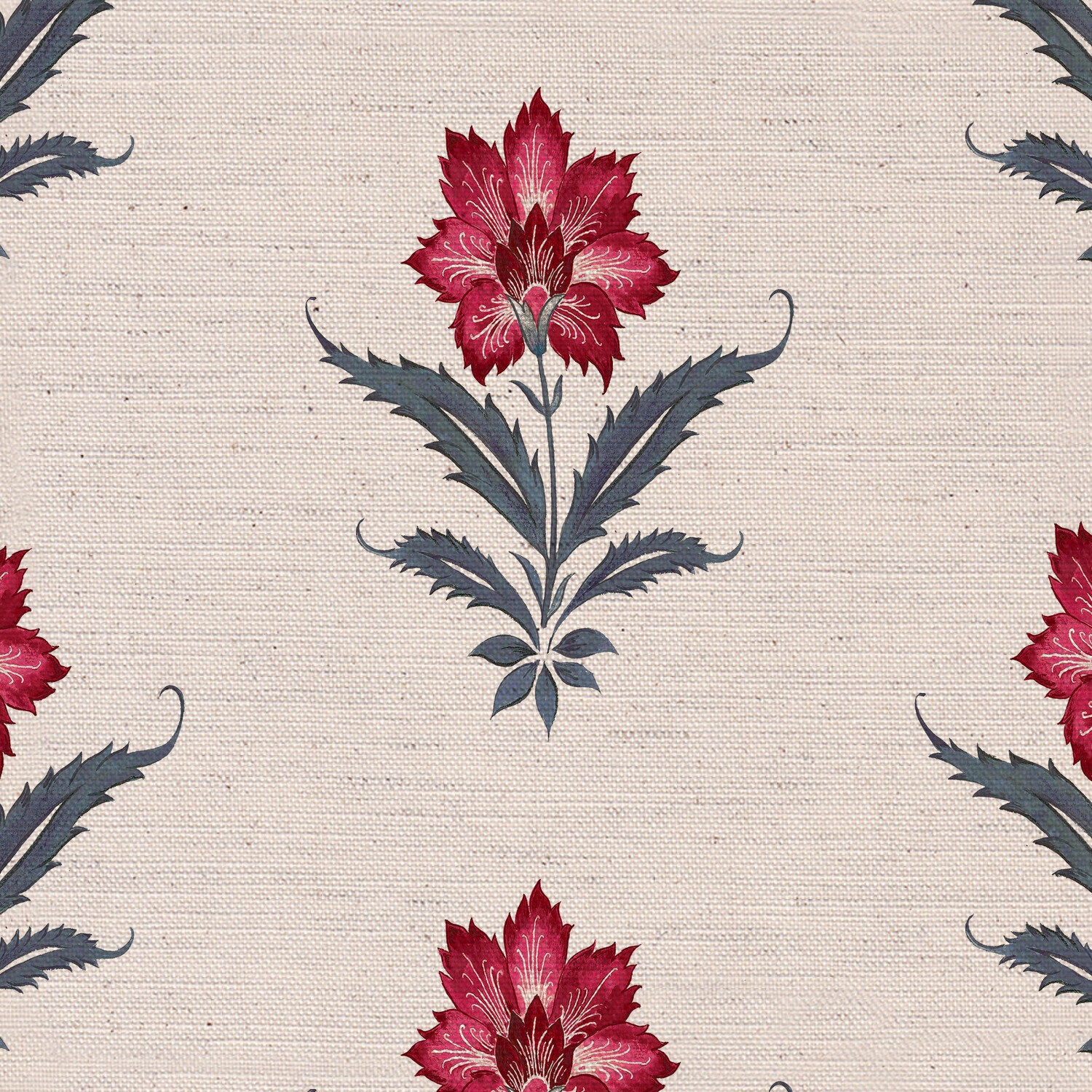 CW: Pinky red and grey blue | BASE: Natural Luxury Linen | HERO