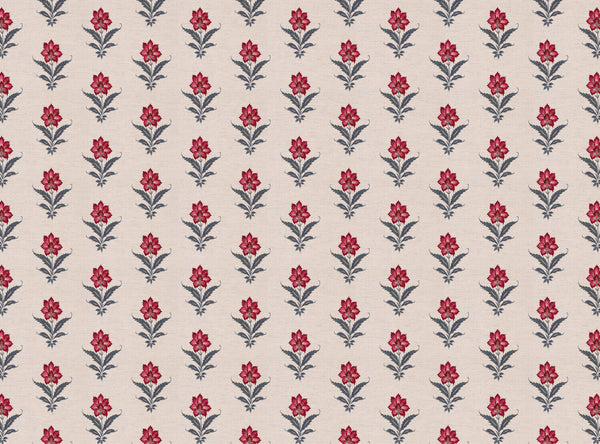 Indian Summer Flower pinky red and grey blue