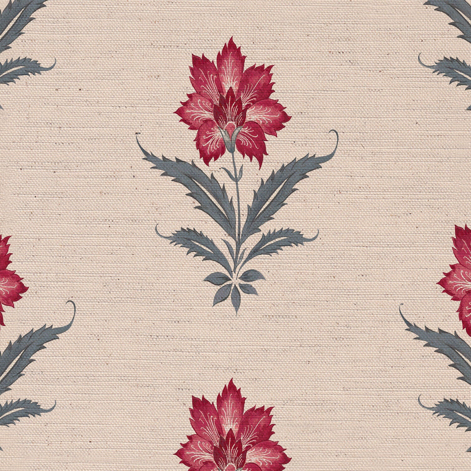 CW: Warm red and grey blue | BASE: Natural Luxury Linen | HERO