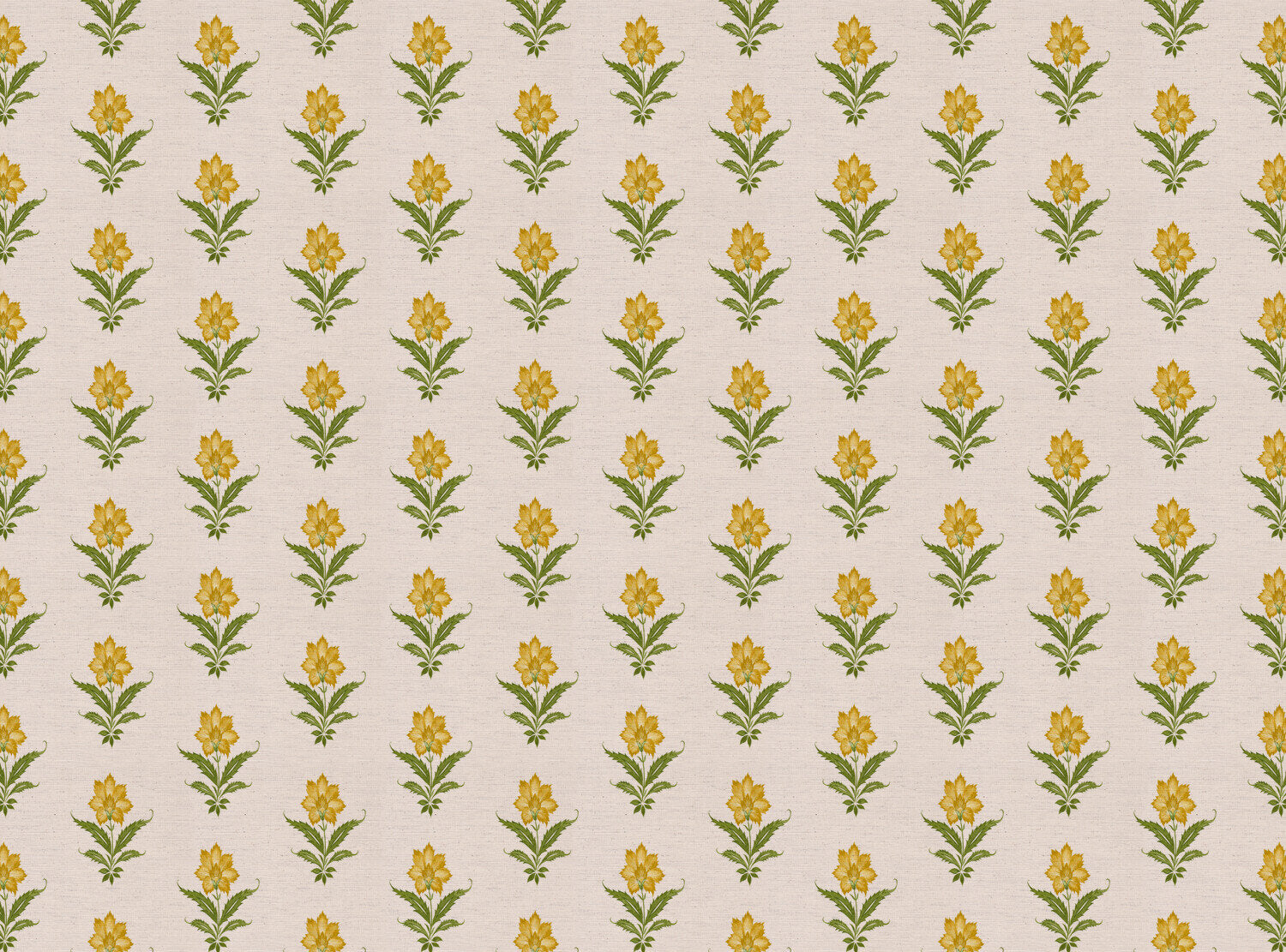 CW: Yellow and green white ground | BASE: Natural Luxury Linen