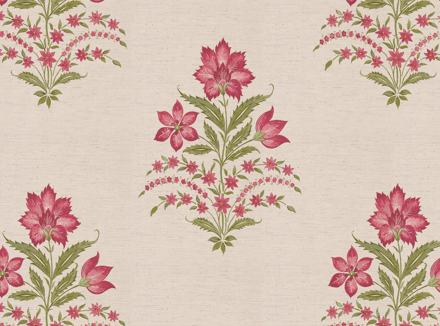 CW: Pink rouge and green | BASE: Natural Luxury Linen