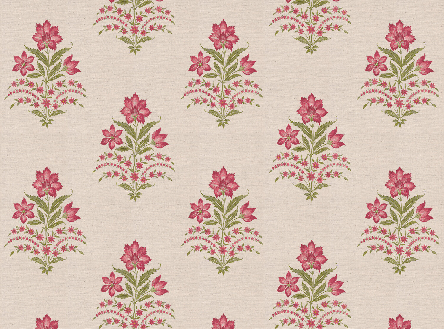 CW: Pink rouge and green | BASE: Natural Luxury Linen