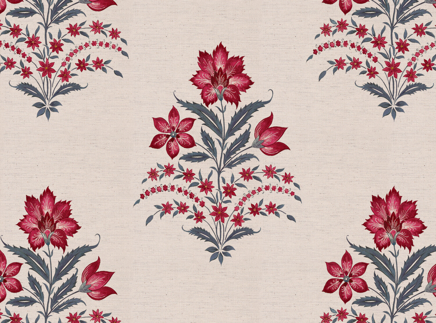 CW: Pinky red and grey blue | BASE: Natural Luxury Linen