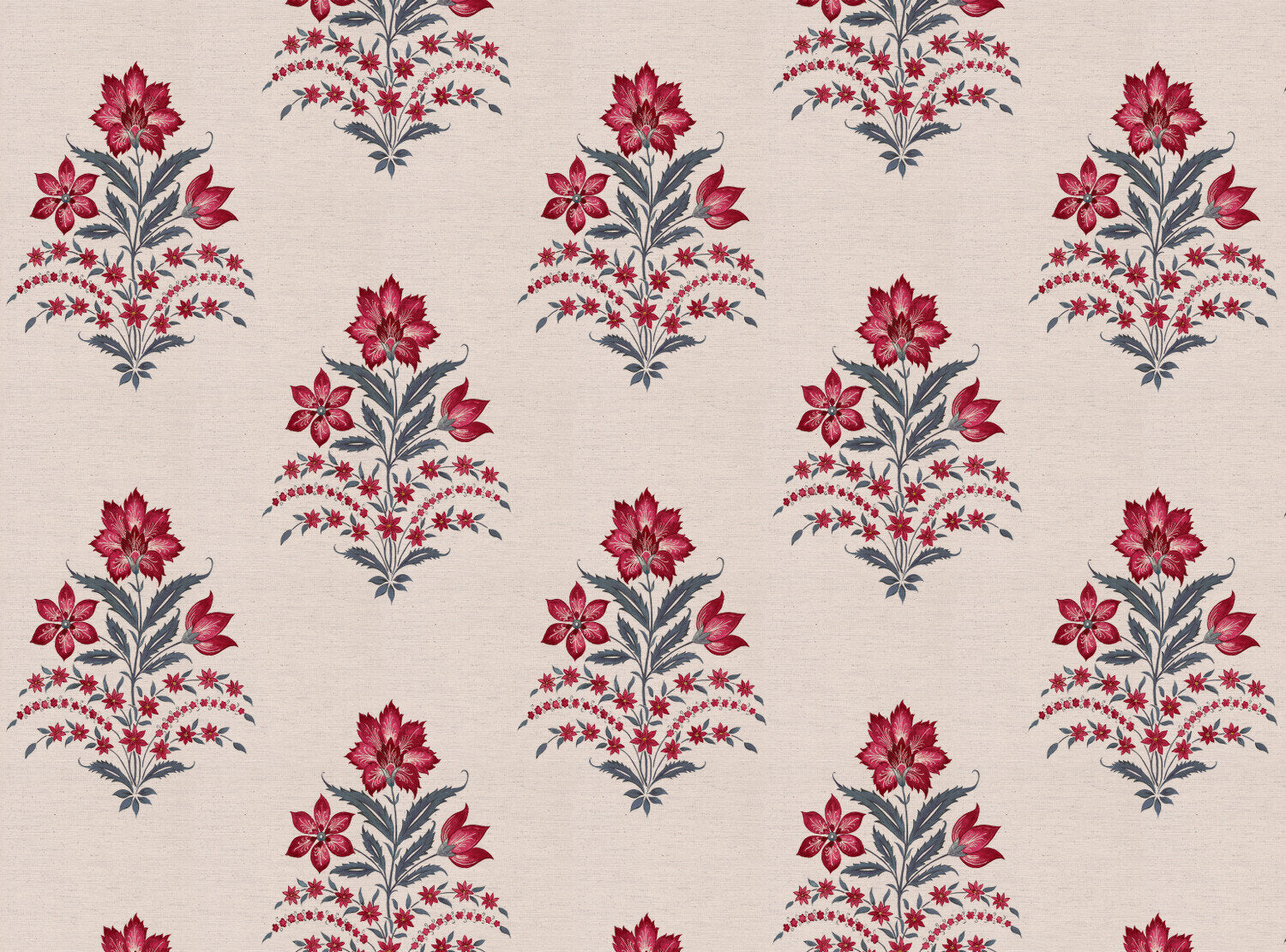 CW: Pinky red and grey blue | BASE: Natural Luxury Linen