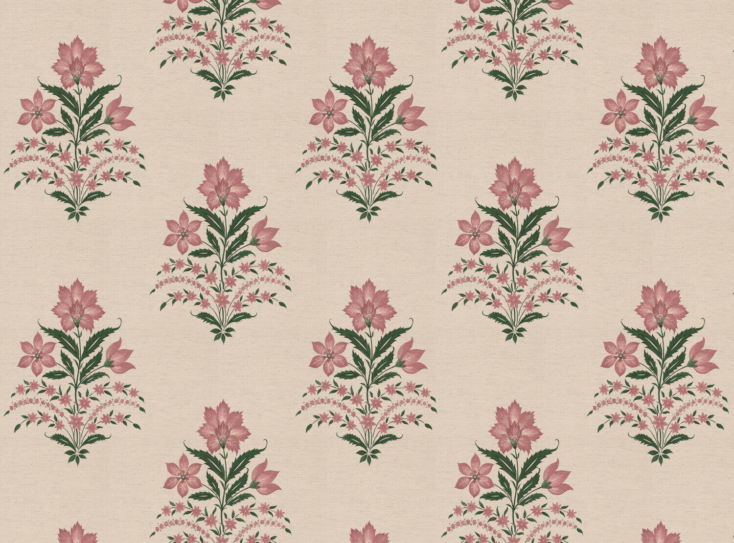 CW: Soft pink and racing green | BASE: Natural Luxury Linen