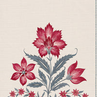 Warm red and grey blue