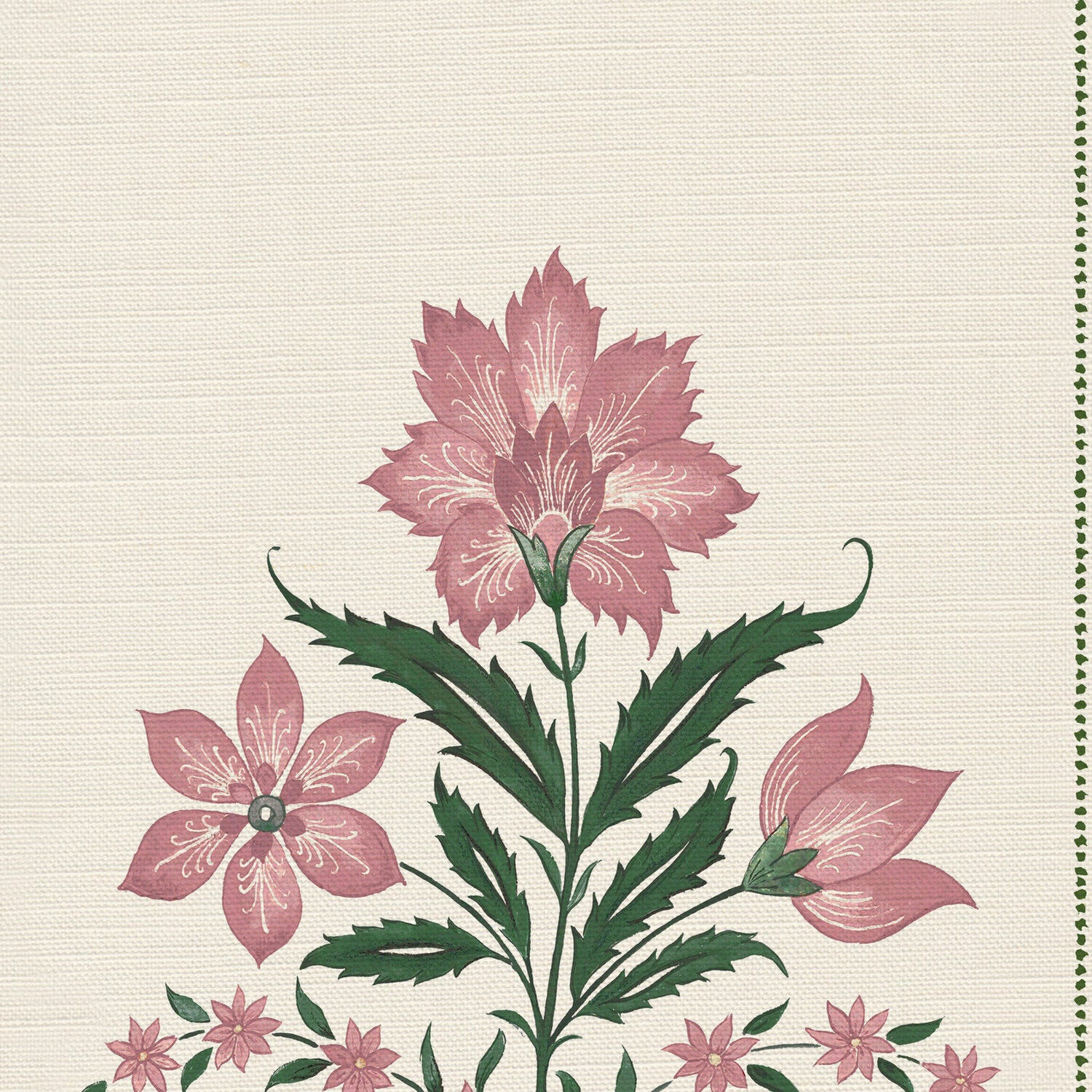 CW: Soft pink and racing green | BASE: Luxury Linen | HERO