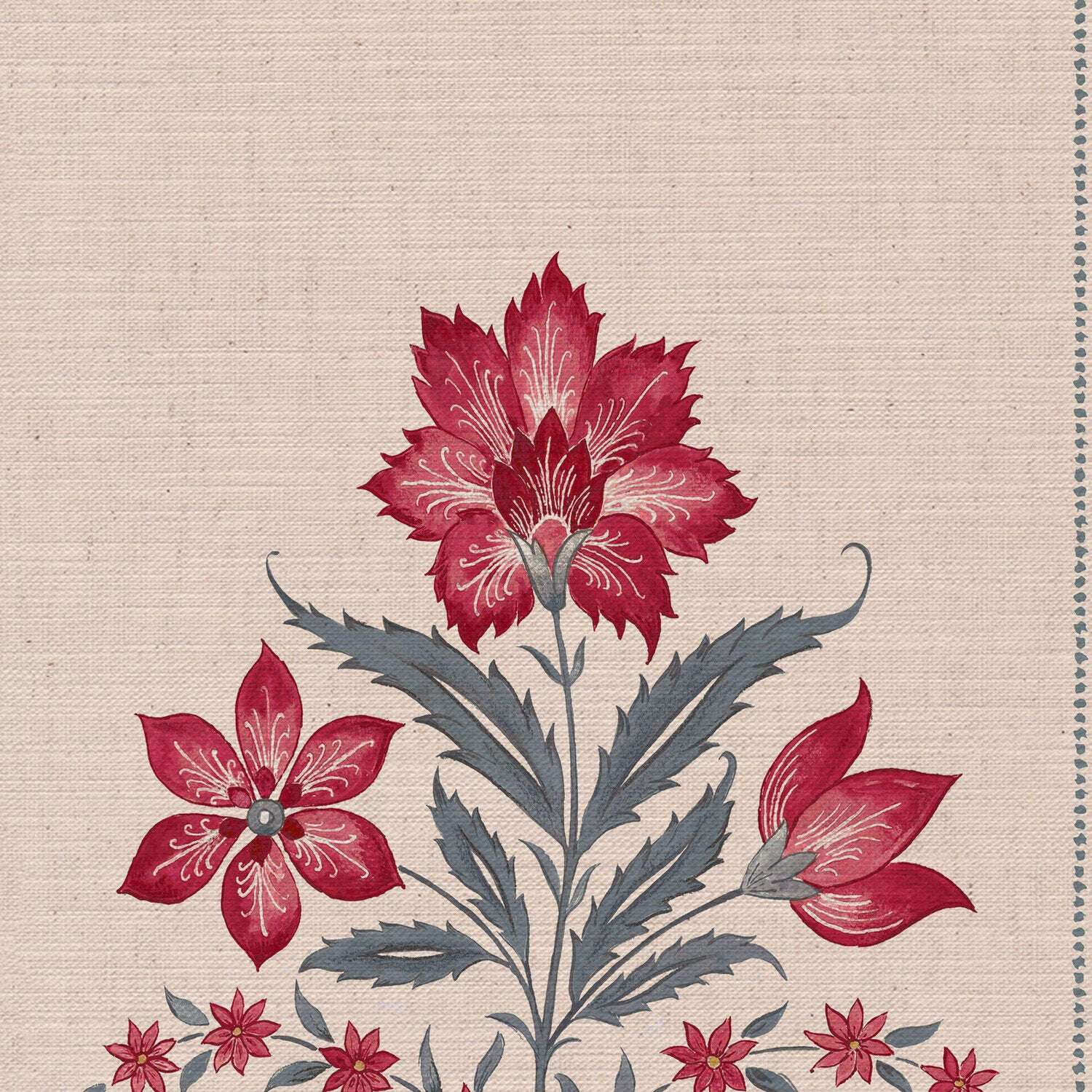CW: Warm red and grey blue | BASE: Mercia Linen | HERO