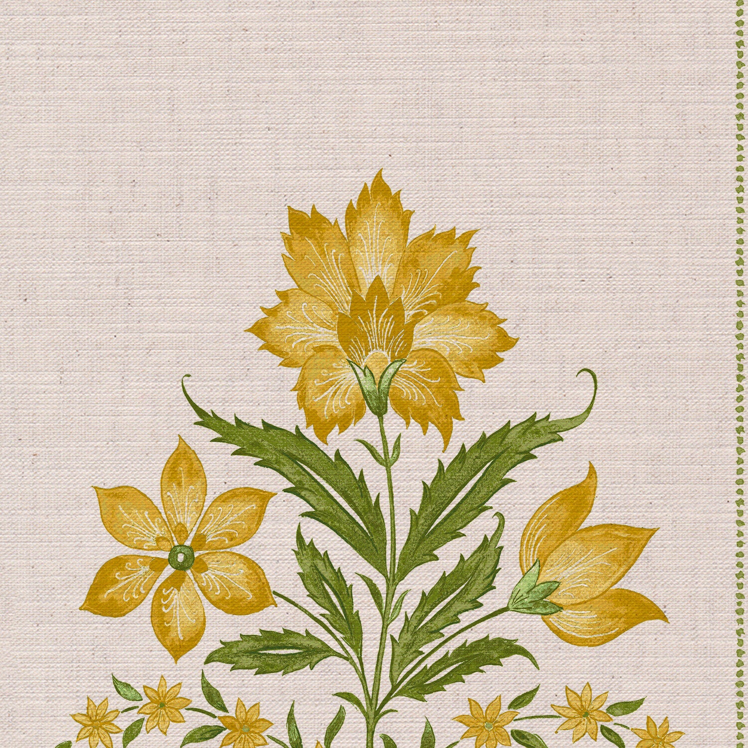 CW: Yellow and green | BASE: Mercia Linen | HERO