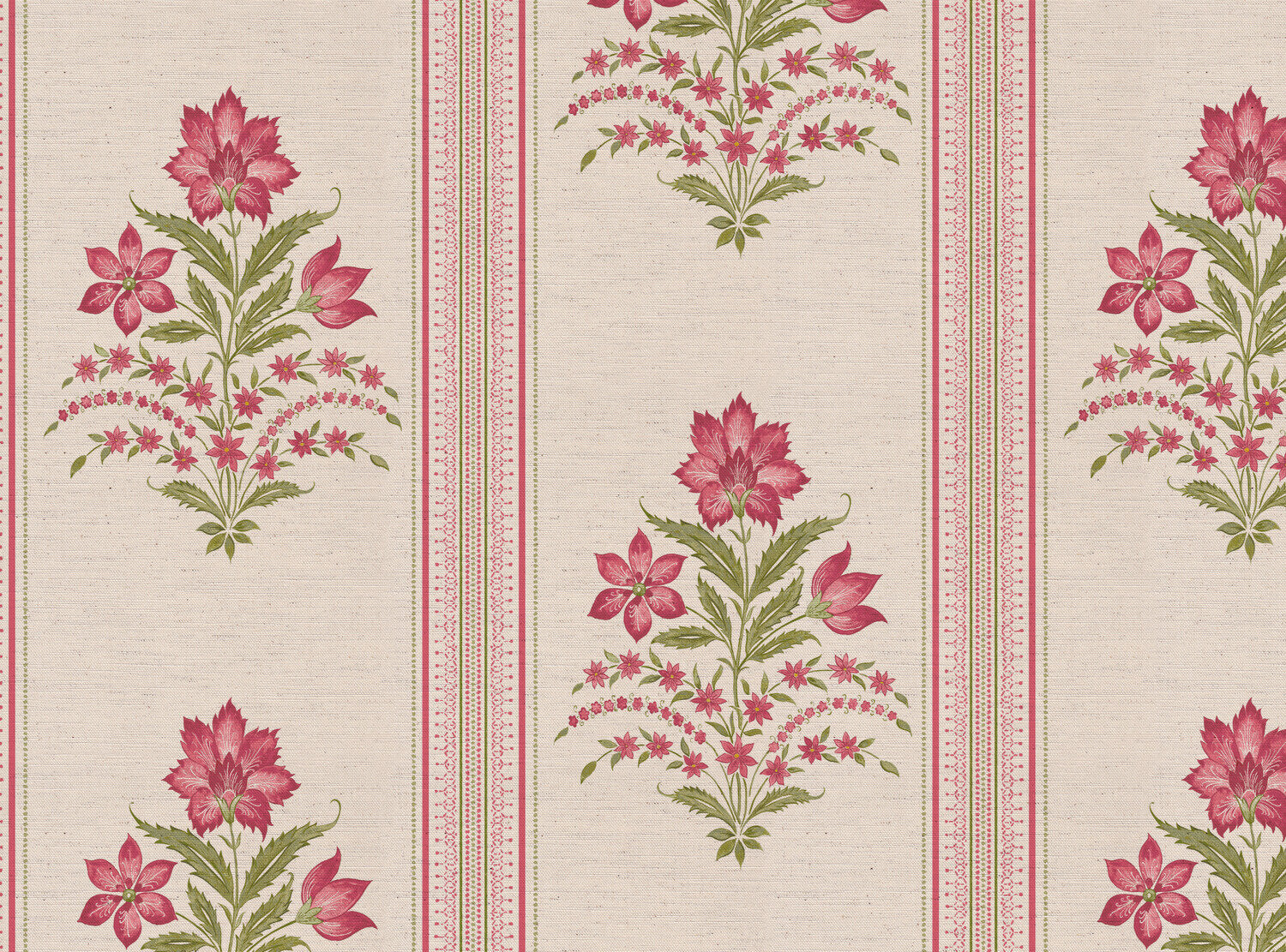 CW: Pink rouge and green | BASE: Natural Luxury Linen