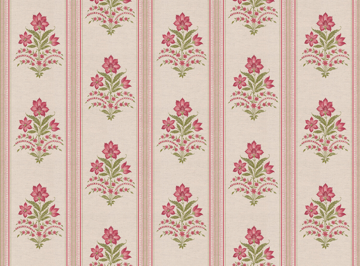 CW: Pink rouge and green | BASE: Natural Luxury Linen
