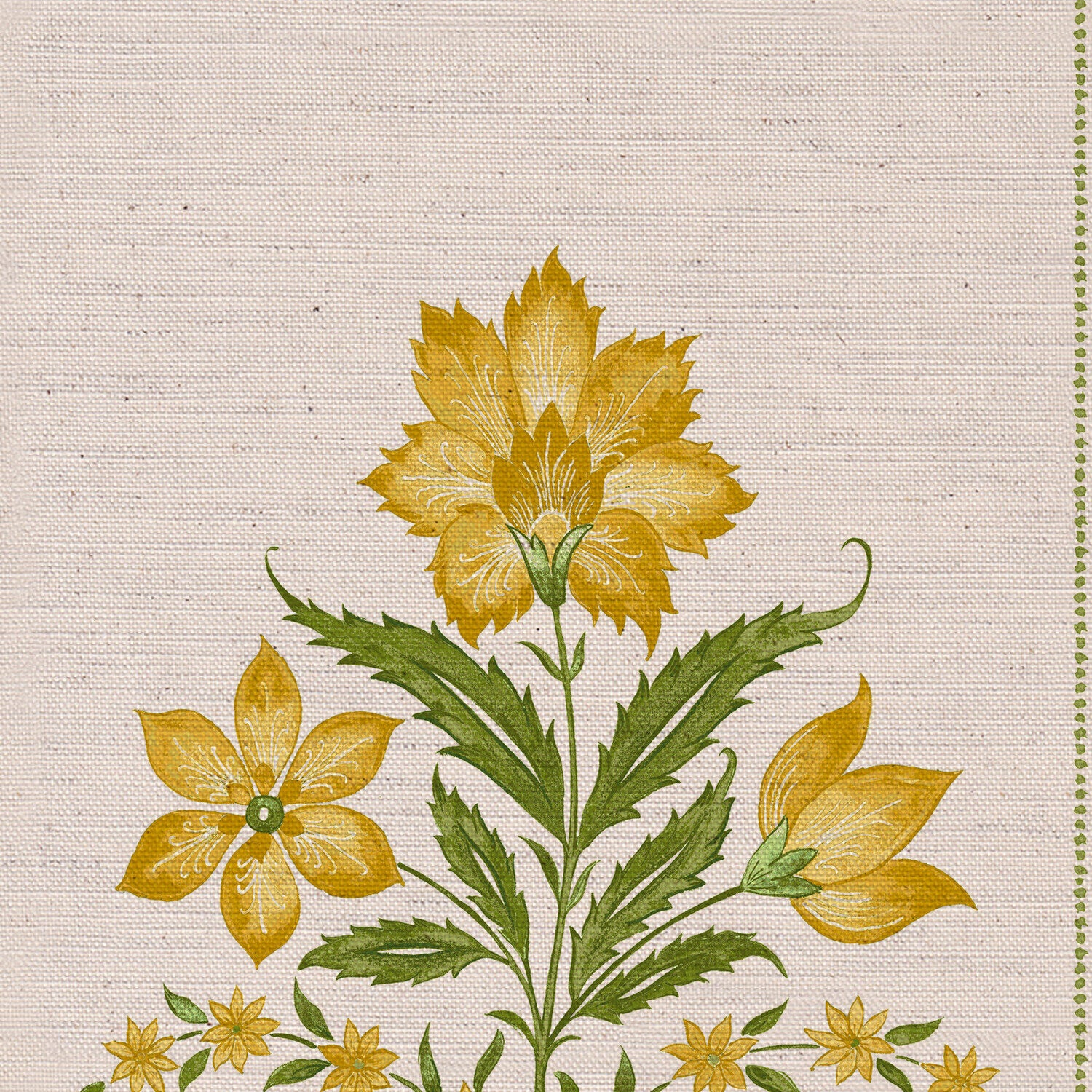CW: Yellow and green | BASE: Natural Luxury Linen | HERO