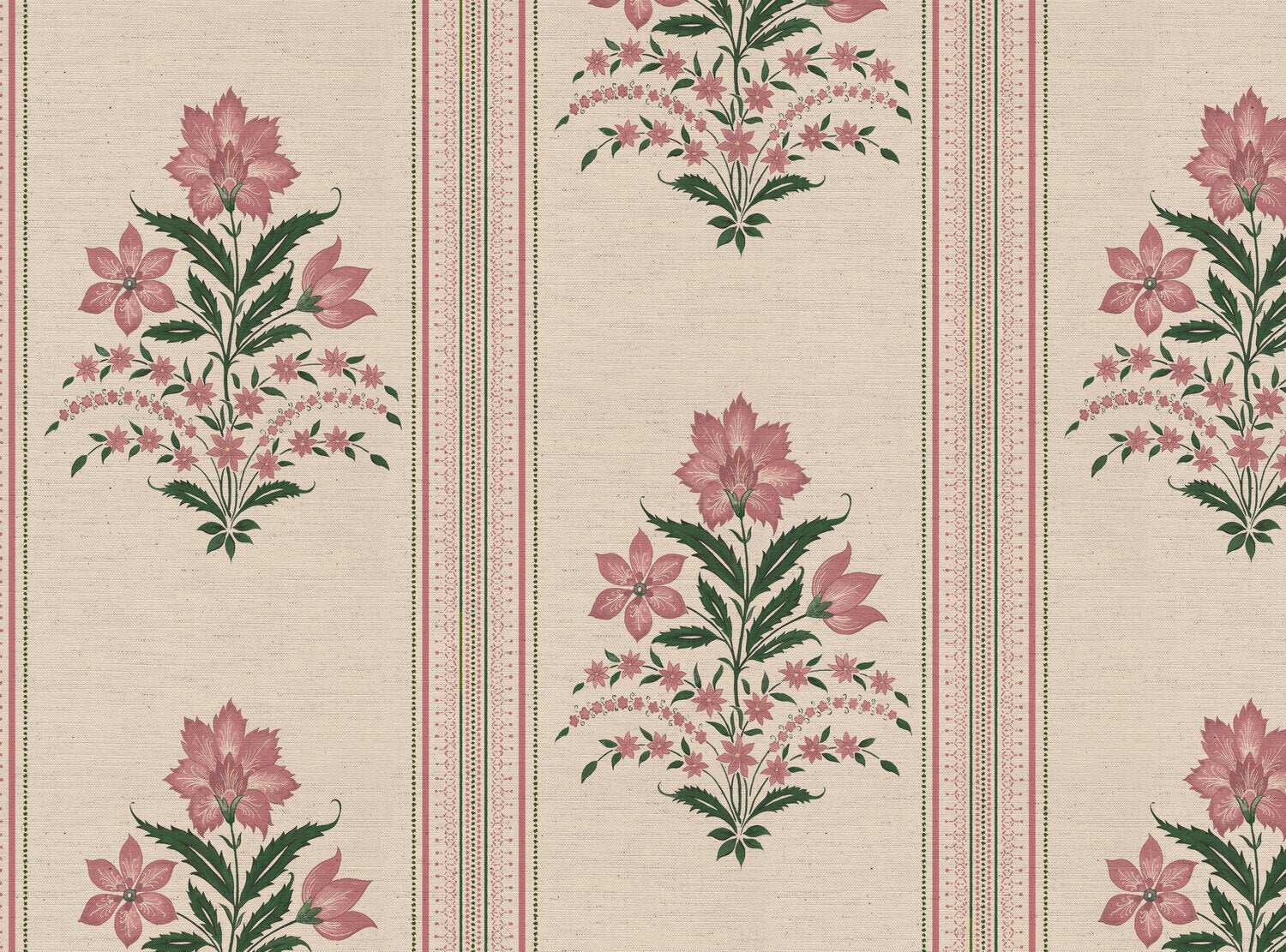 CW: Soft pink and racing green | BASE: Natural Luxury Linen