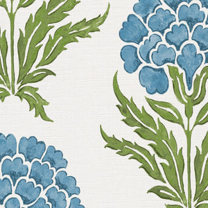 Bright blue and green