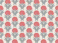 Coral and grey blue