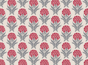 Warm red and grey blue